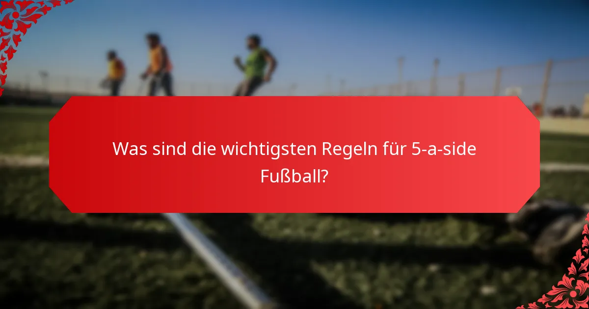 Wie groß ist ein 5-a-side Fußballfeld?